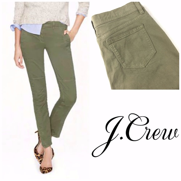 J. Crew Pants - J Crew Army Green Sz 27 Seamed Motorcycle Pants